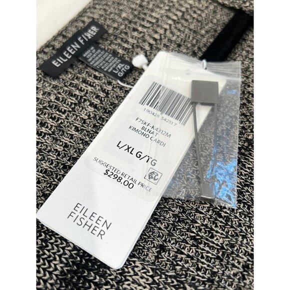 NWT Eileen Fisher Sleek Size L/XL Tencel Knit Kimono Cardigan Sweater MSRP $298 - Picture 9 of 11
